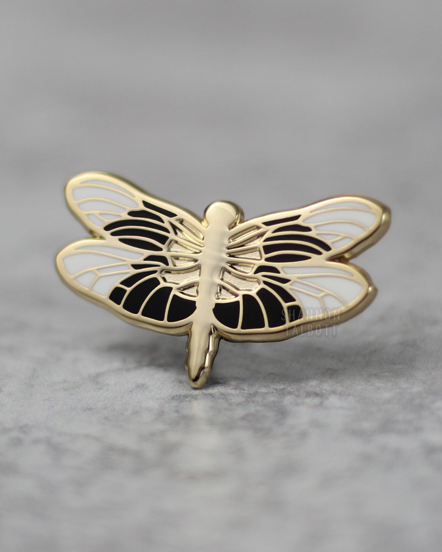 Dragonfly Enamel Pin in Gold Plating
