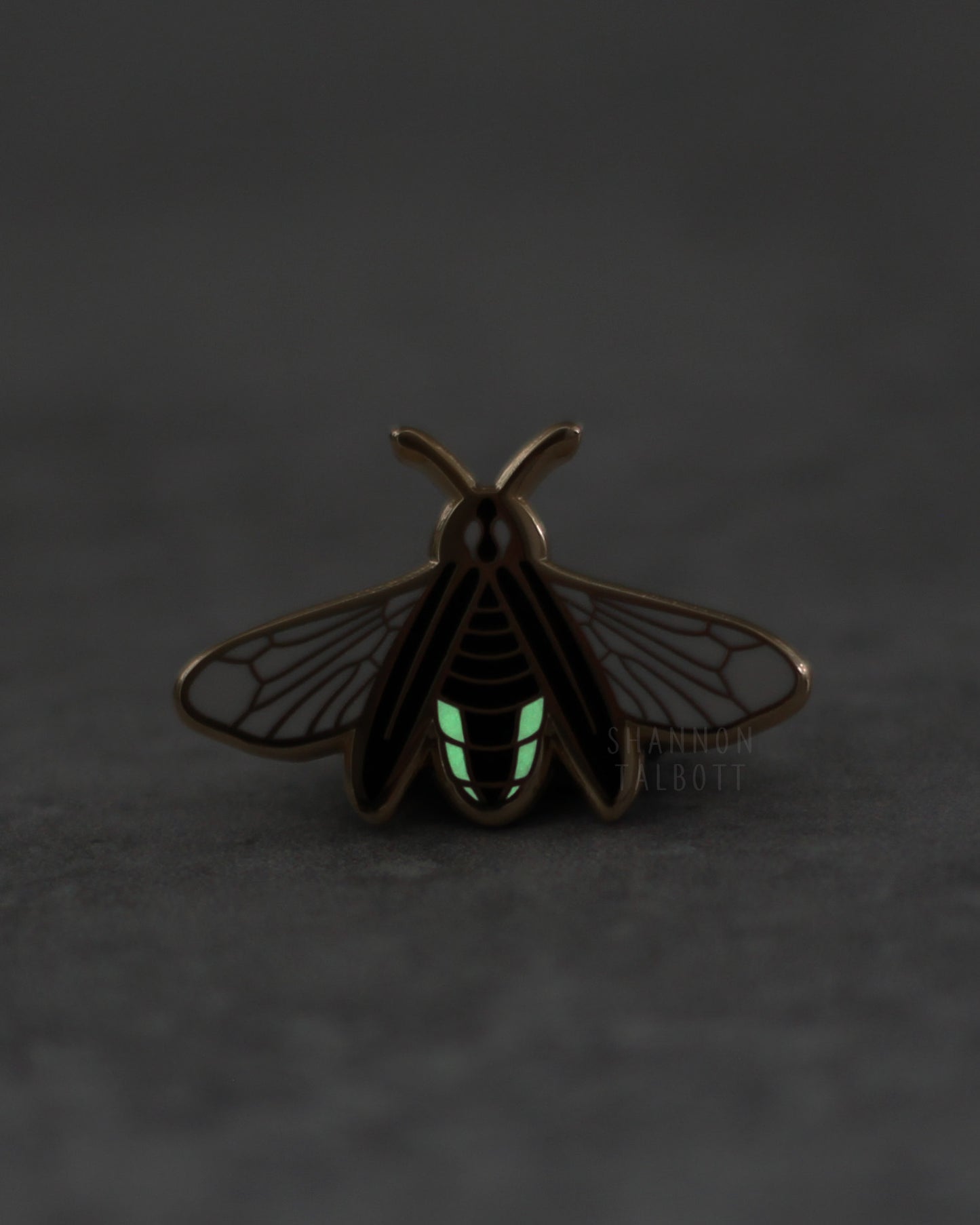 Firefly Glow in the Dark Enamel Pin in Gold Plating