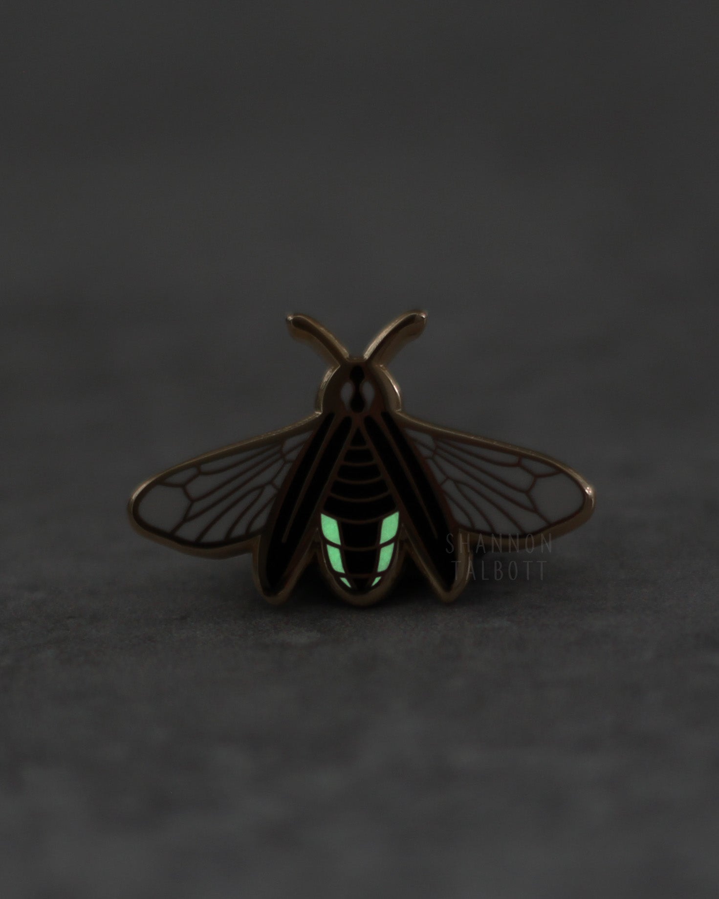 Firefly Glow in the Dark Enamel Pin in Gold Plating