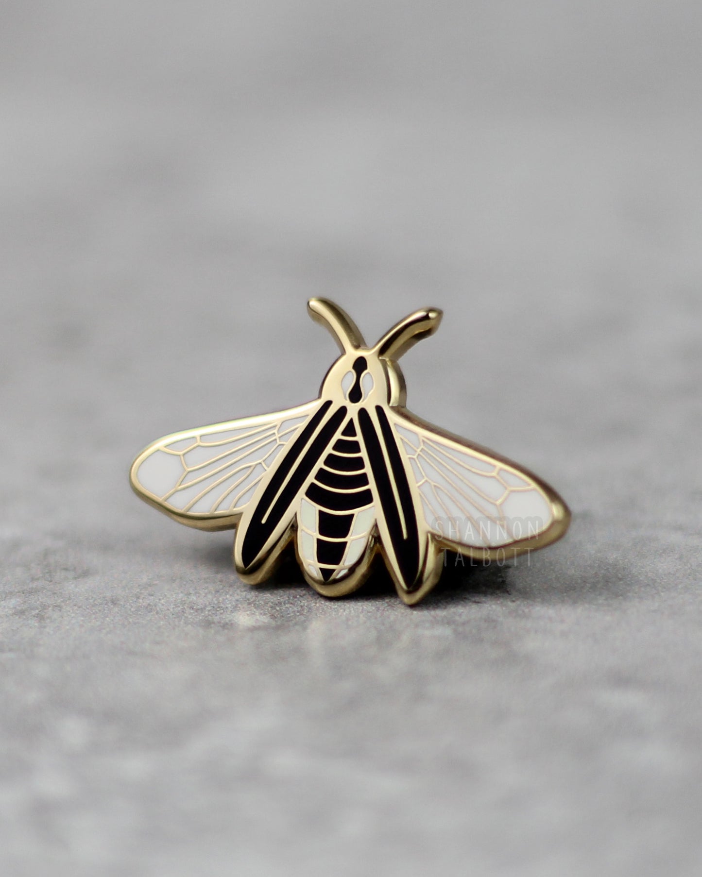 Firefly Glow in the Dark Enamel Pin in Gold Plating