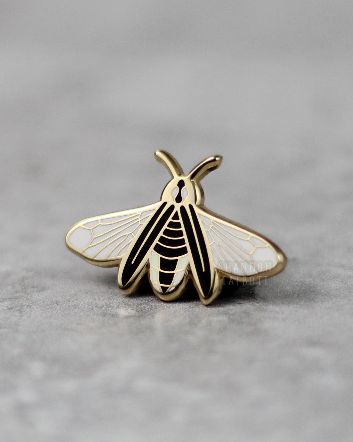 Firefly Glow in the Dark Enamel Pin in Gold Plating
