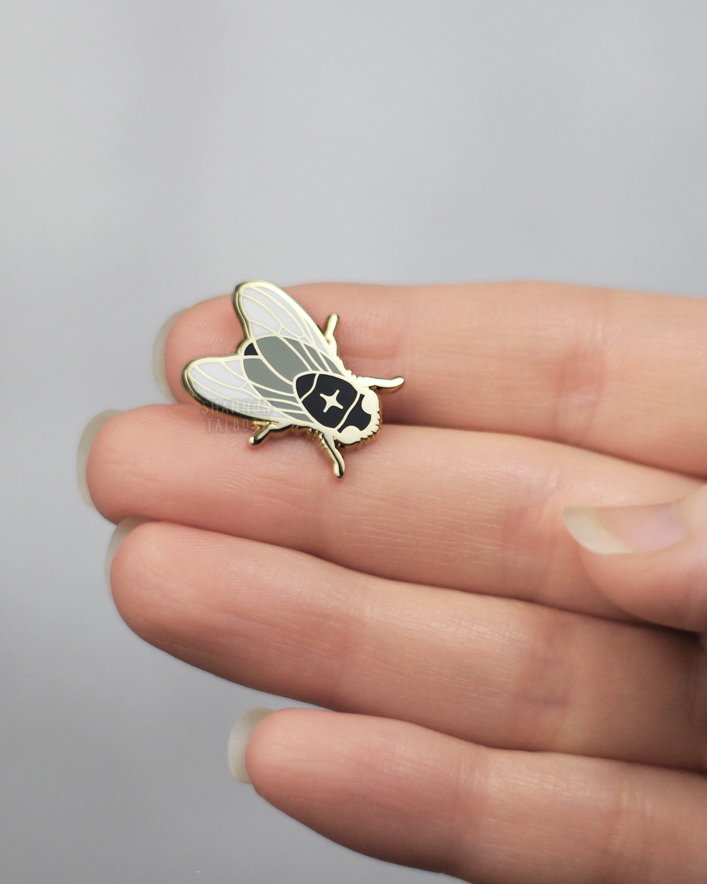 Fly Enamel Pin in Gold Plating