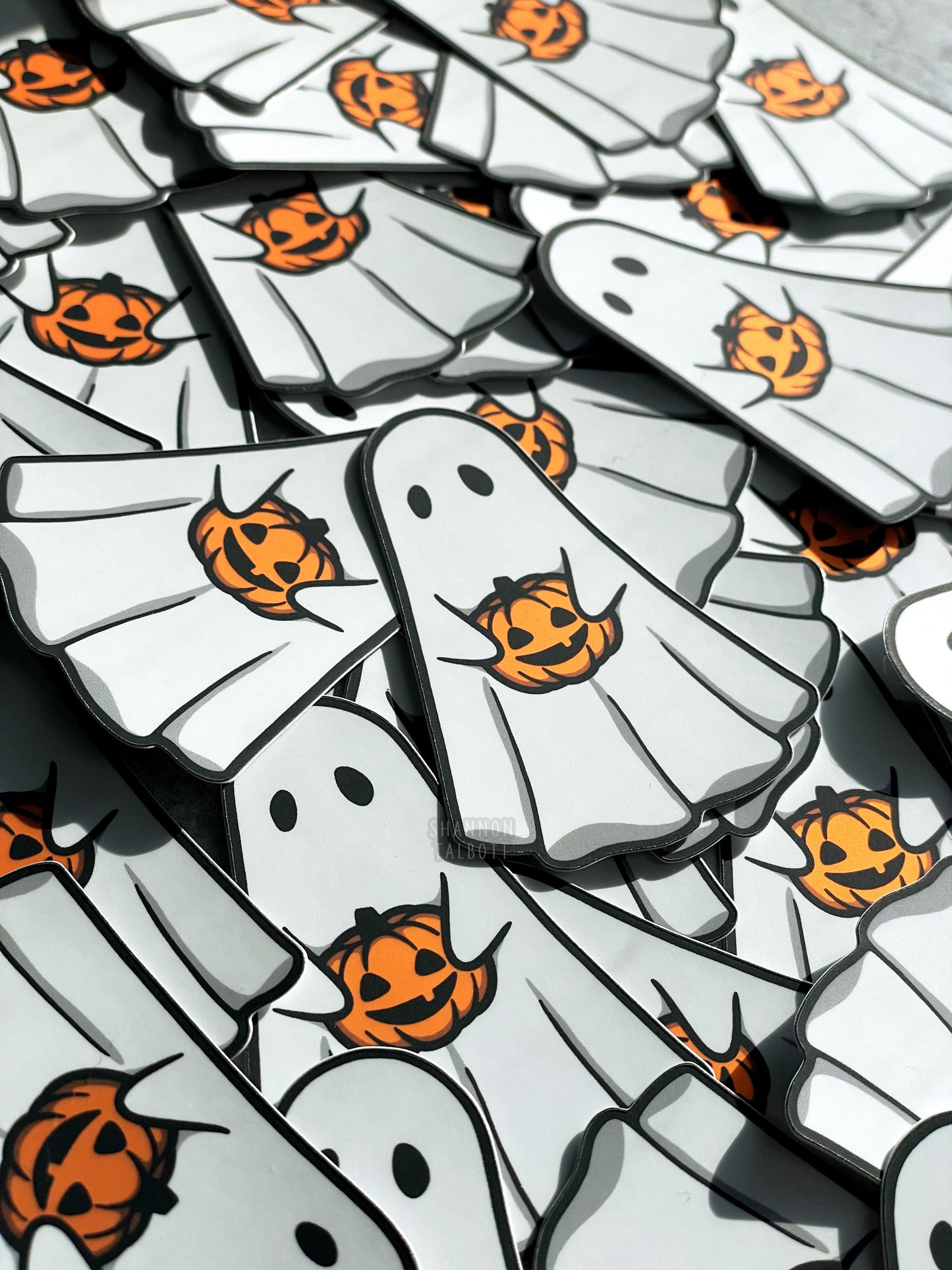 Halloween Ghost Matte Mirror Sticker