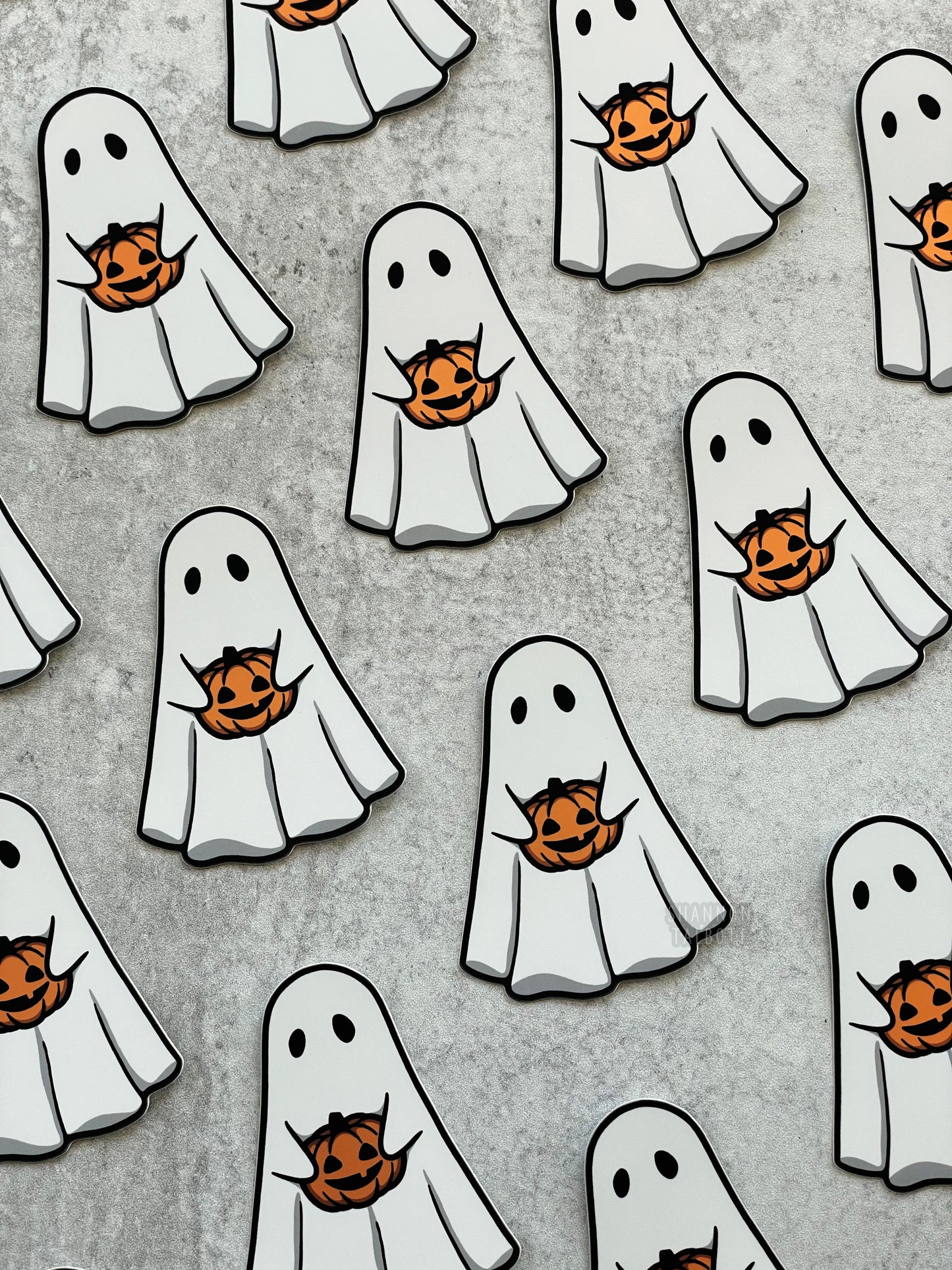 Halloween Ghost Matte Mirror Sticker