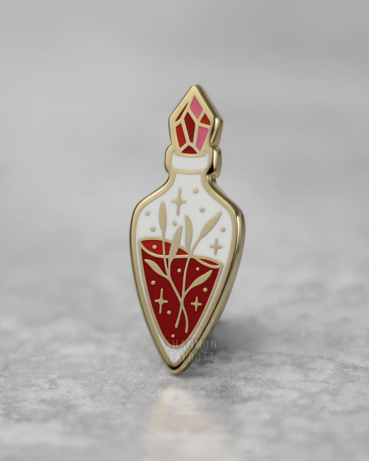 Herbology Potion Vial Enamel Pin in Gold