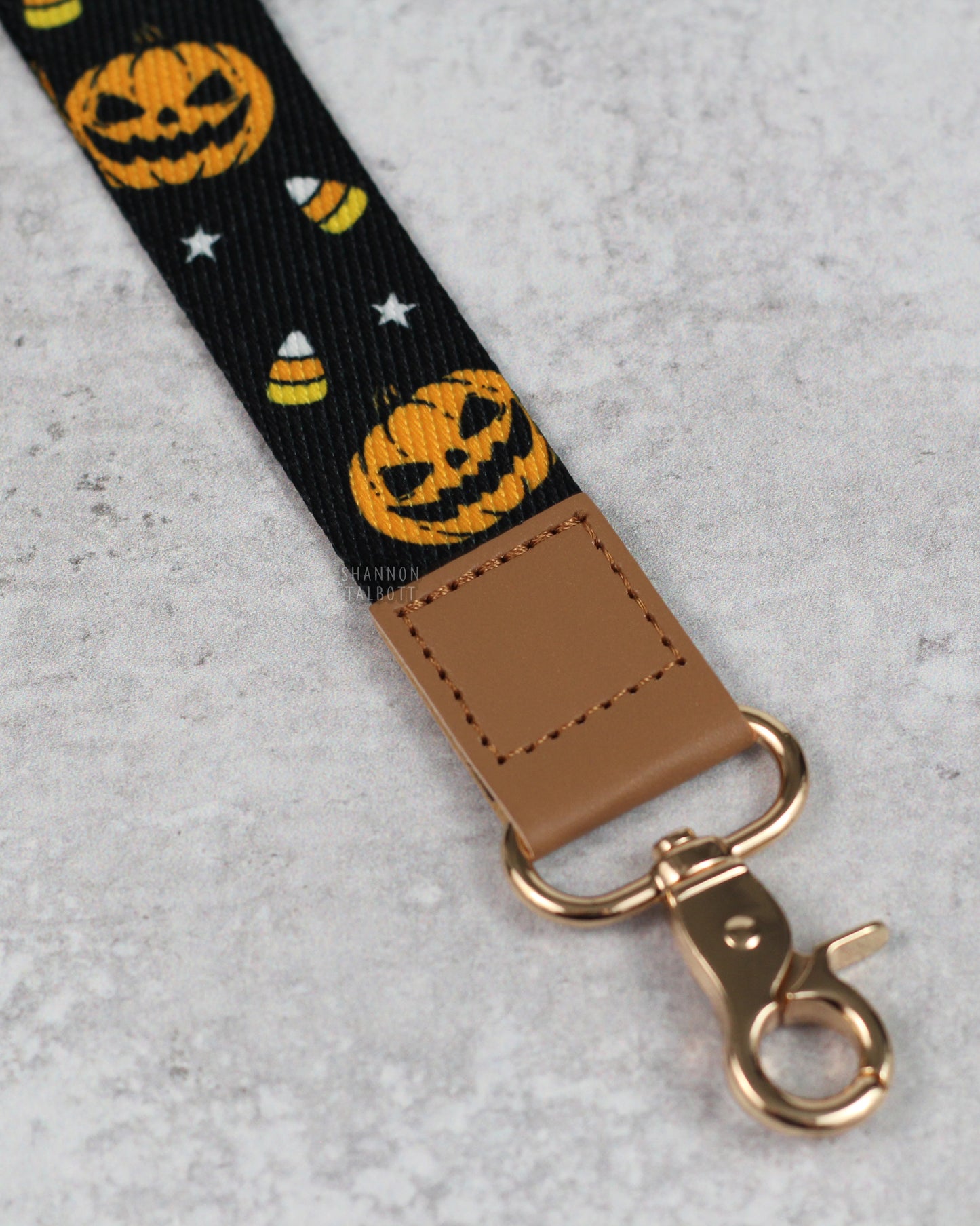 Jack-O-Lantern Pumpkin Lanyard Keychain