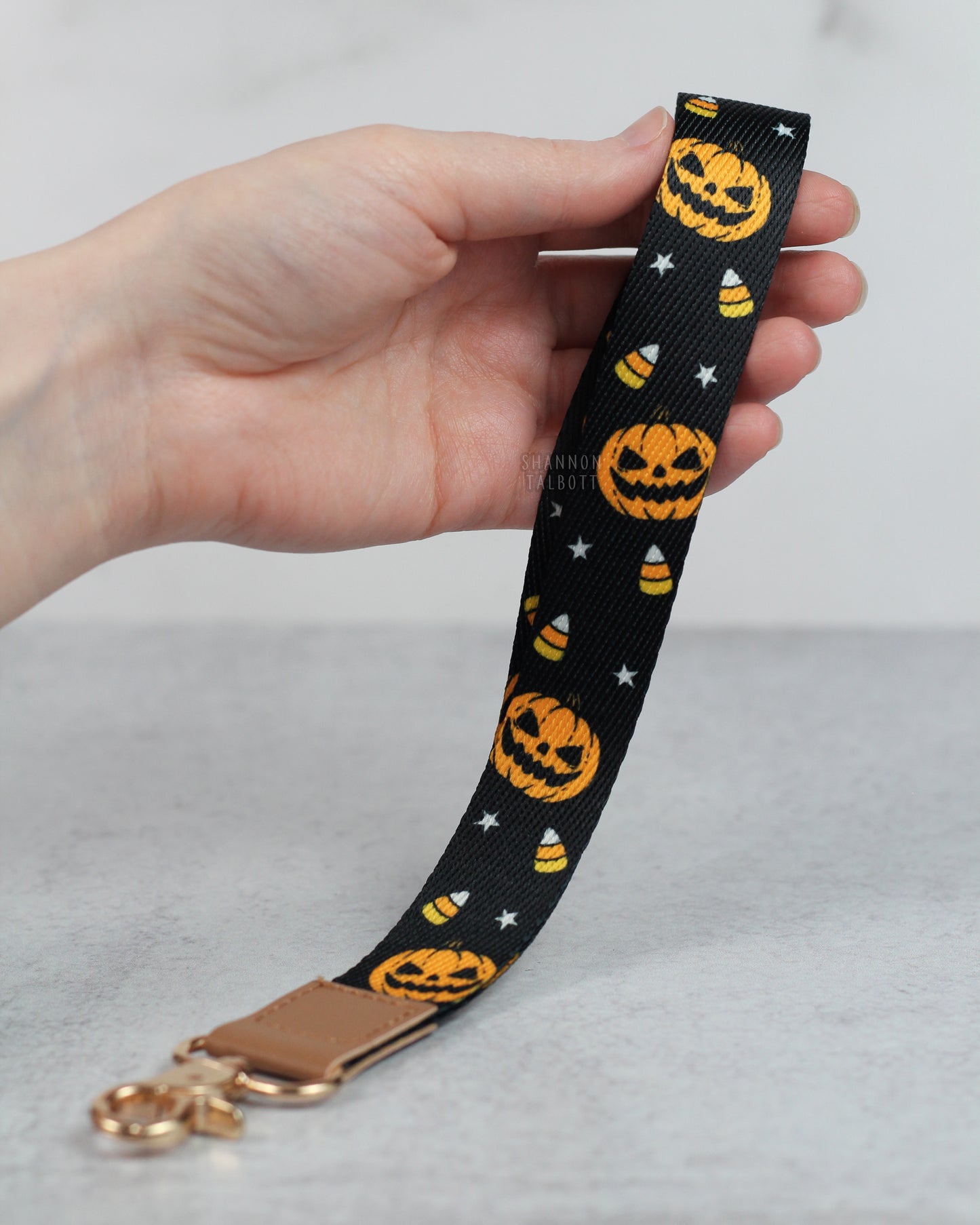 Jack-O-Lantern Pumpkin Lanyard Keychain