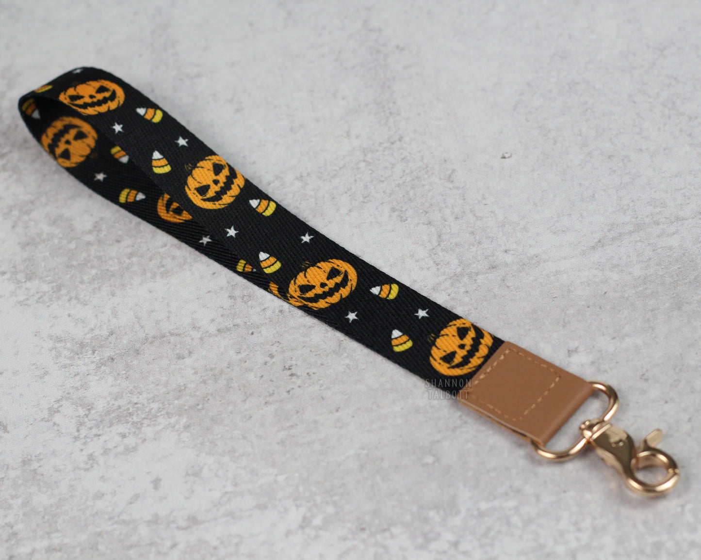 Jack-O-Lantern Pumpkin Lanyard Keychain