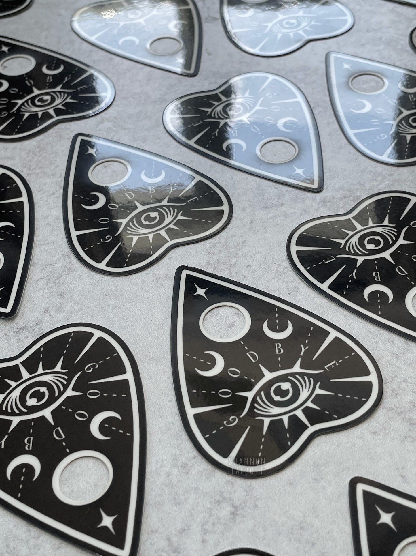Ouija Planchette Glow-In-The-Dark Sticker