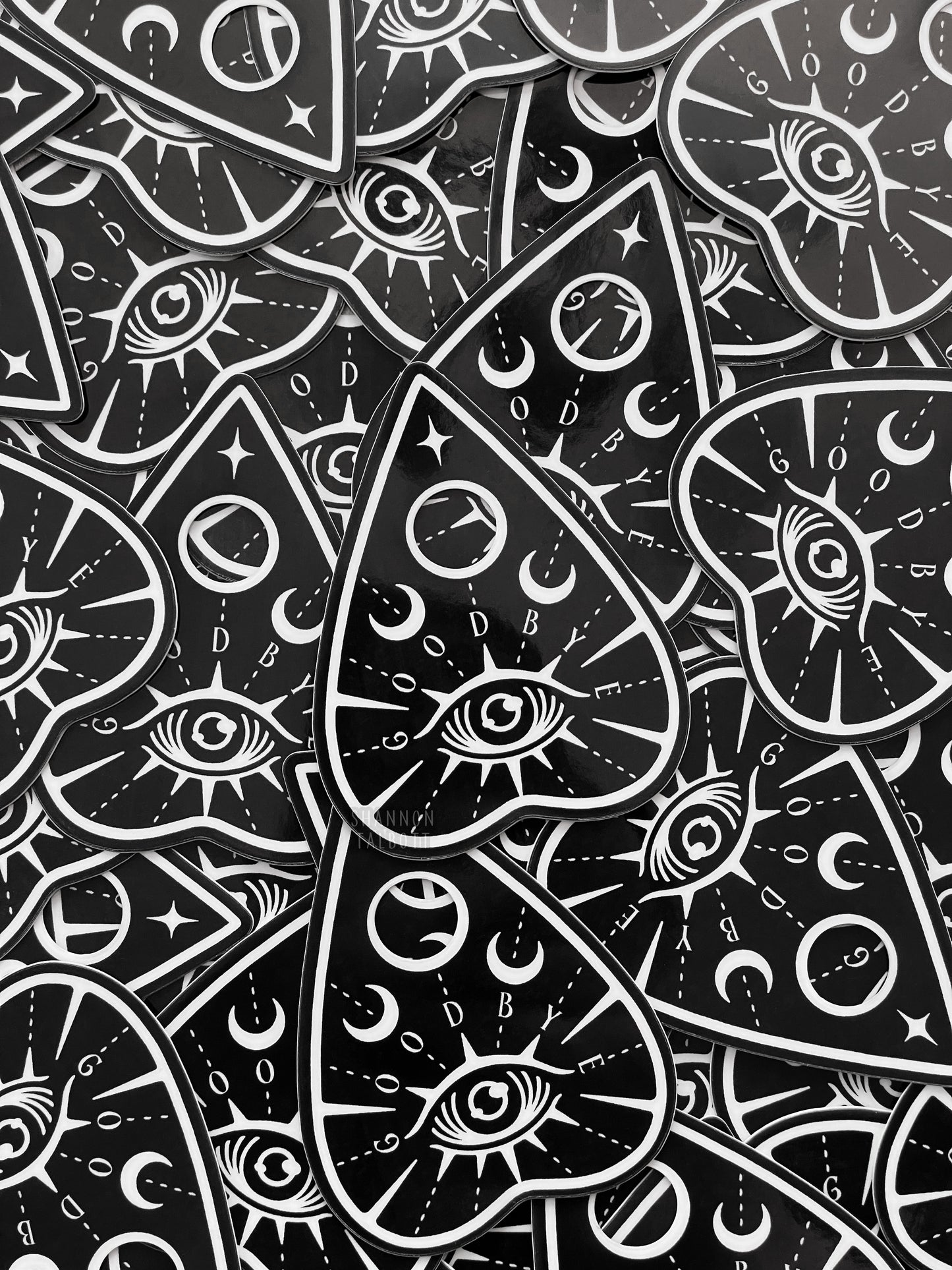Ouija Planchette Glow-In-The-Dark Sticker