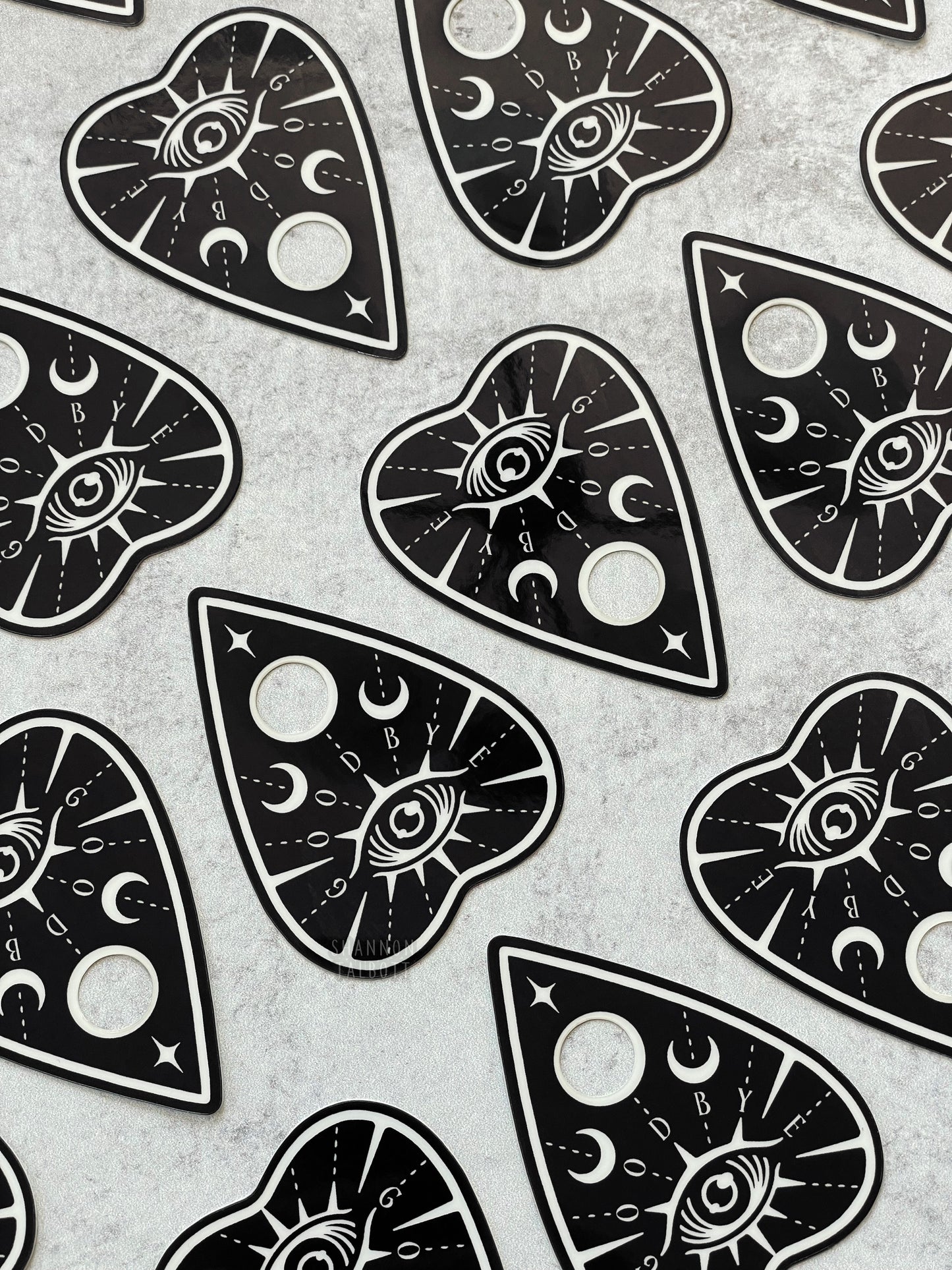 Ouija Planchette Glow-In-The-Dark Sticker