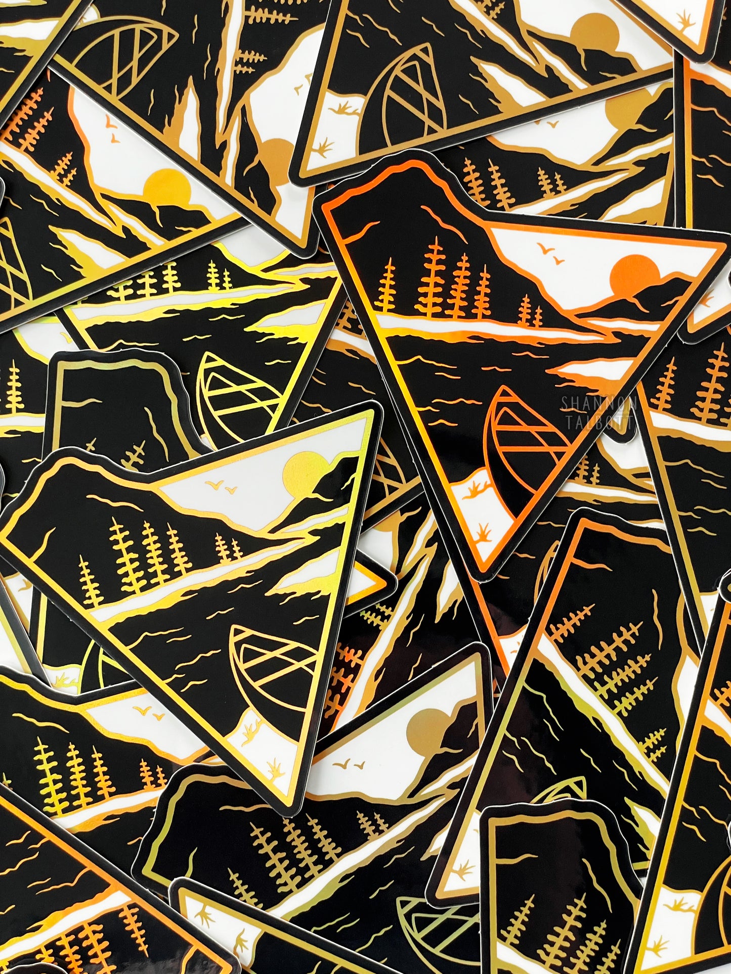 The River - Wanderlust Series Holographic Sticker - Gold