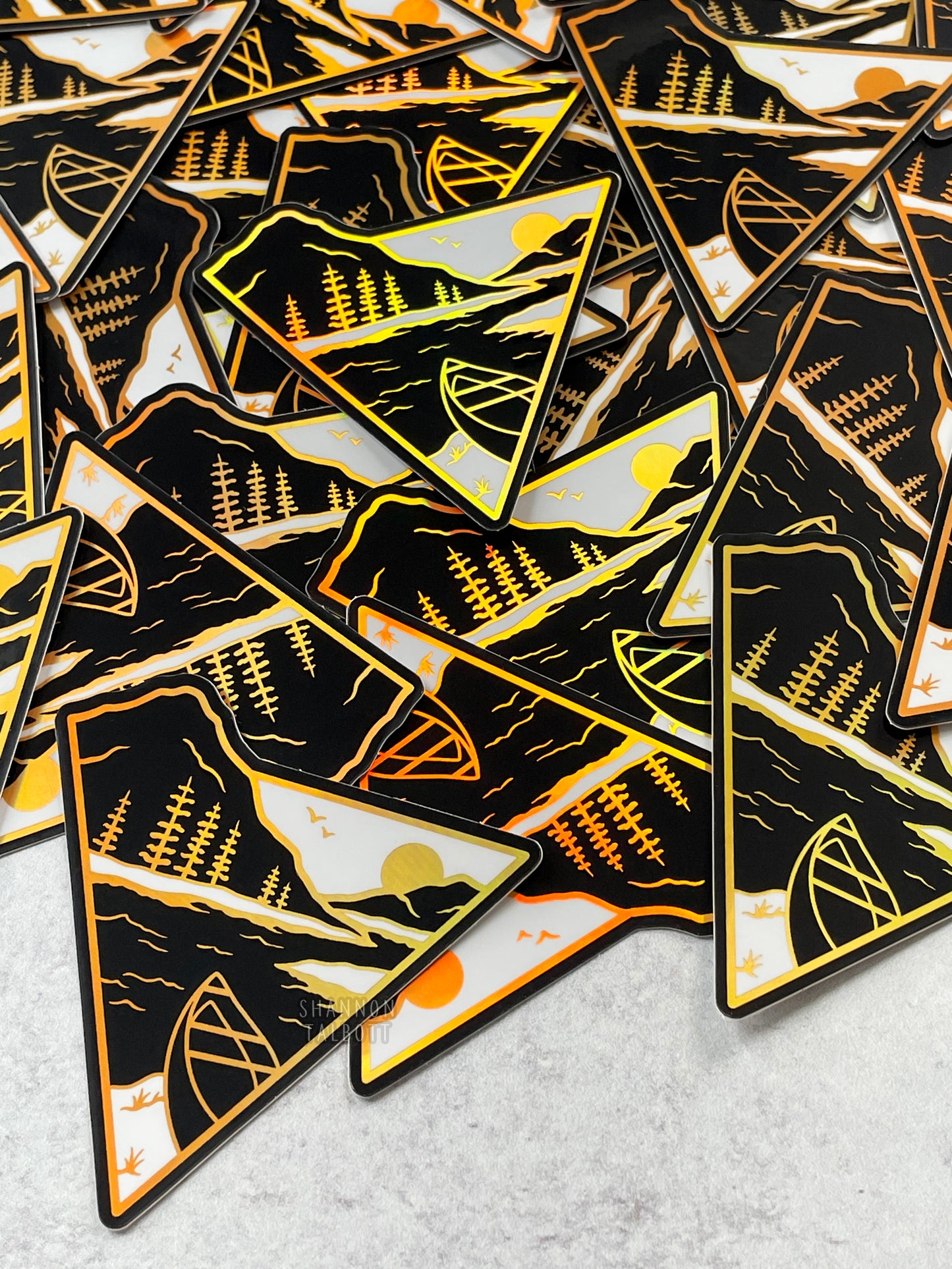 The River - Wanderlust Series Holographic Sticker - Gold