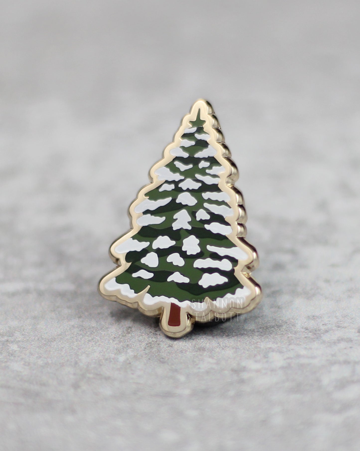 Snowy Tree Enamel Pin