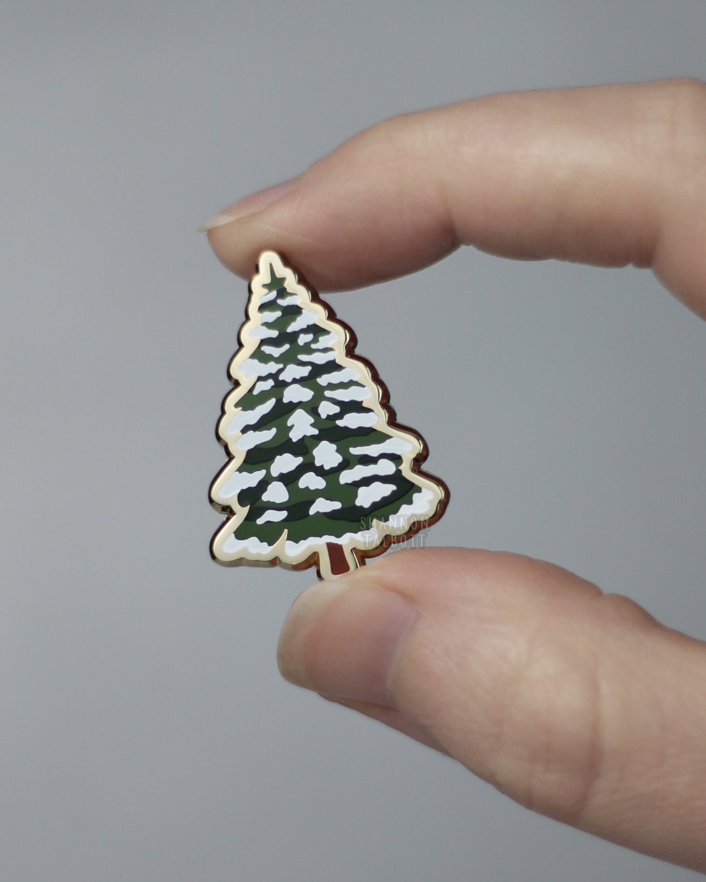 Snowy Tree Enamel Pin