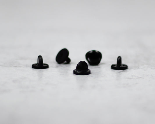 Black Rubber Enamel Pin Backs