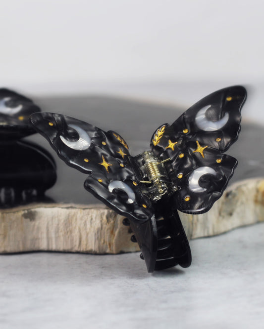 Midnight Moth Hair Claw - Gold