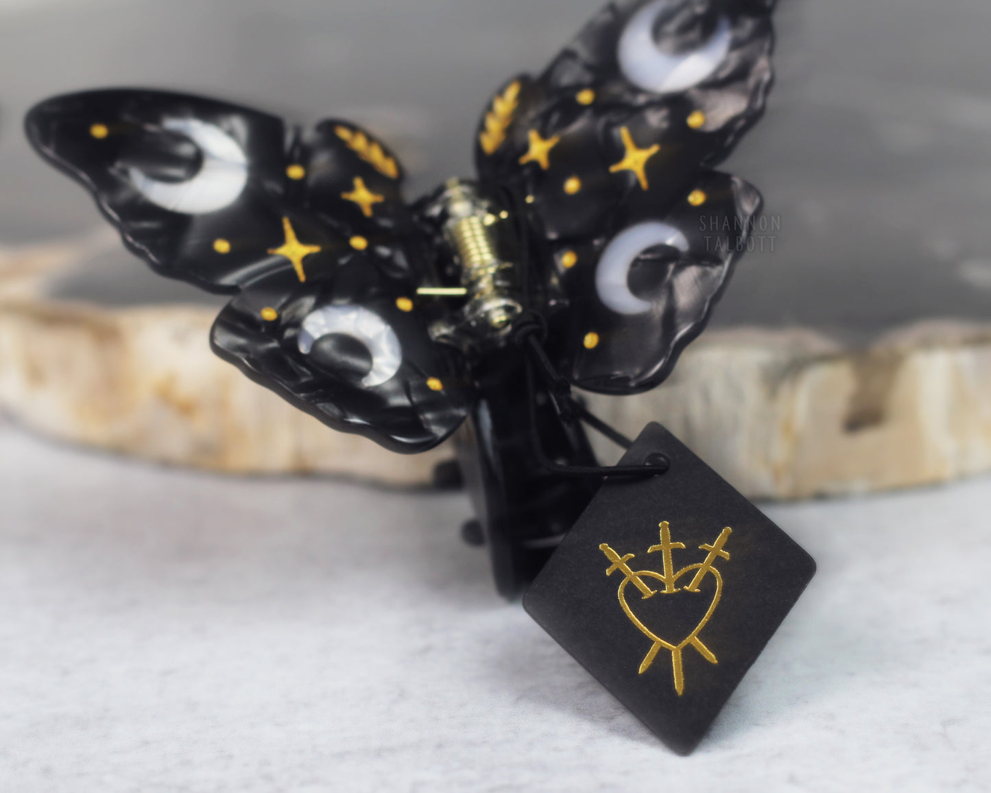 Midnight Moth Hair Claw - Gold