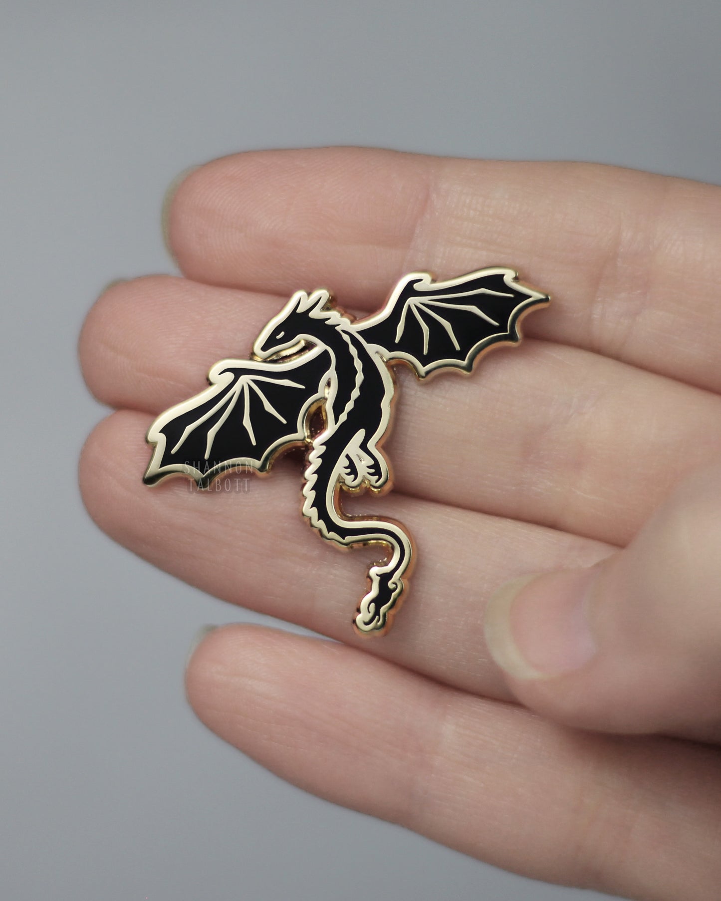 Dragon Enamel Pin - Gold