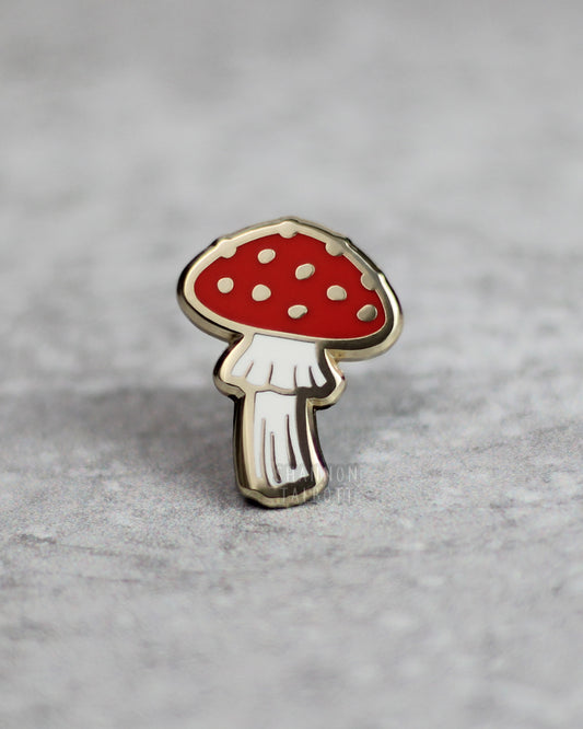 Little Mushroom Enamel Pin - Red