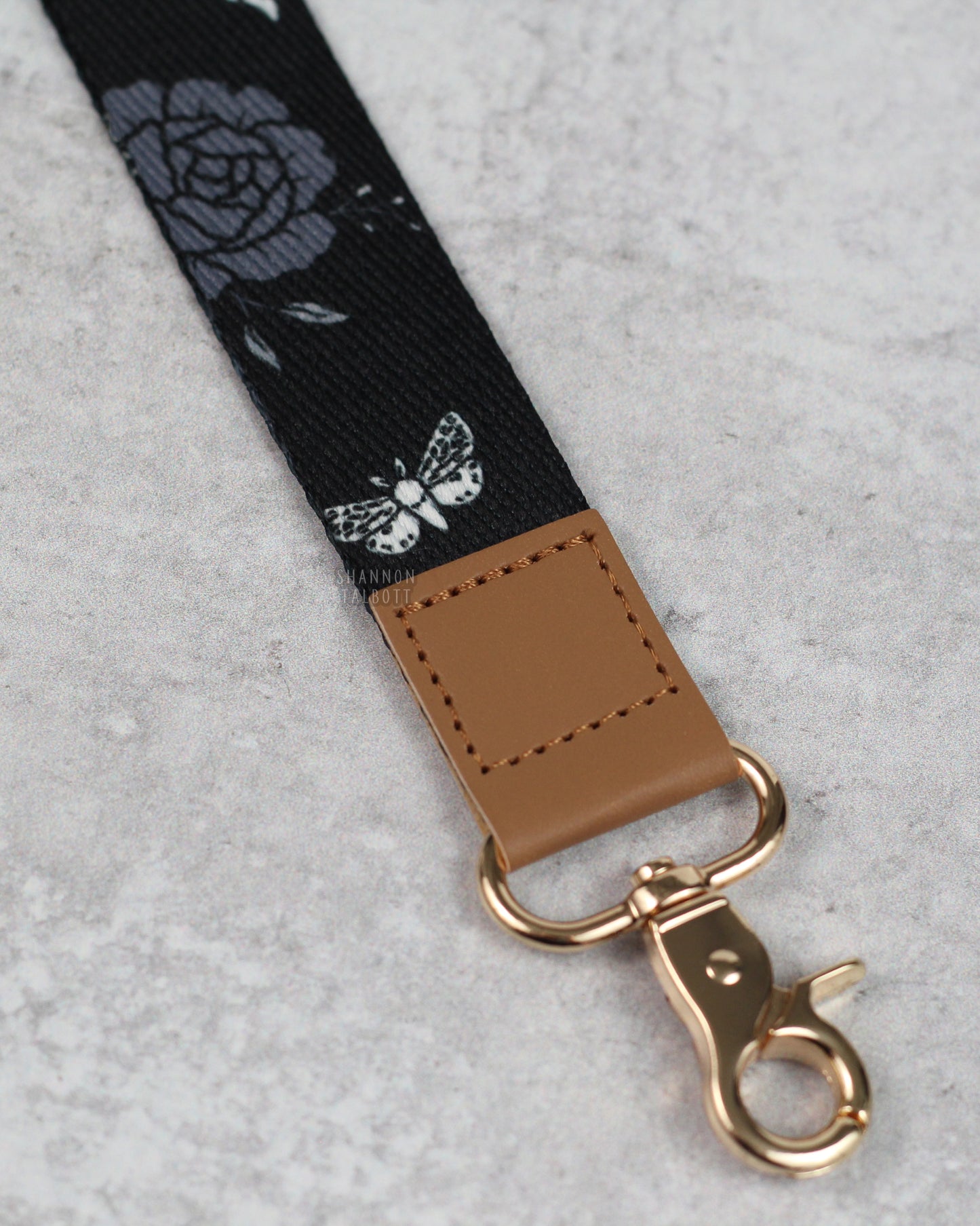 Moth Floral Lanyard Keychain