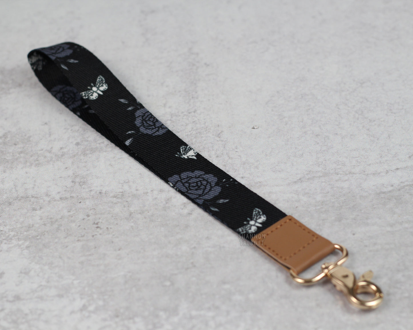 Moth Floral Lanyard Keychain