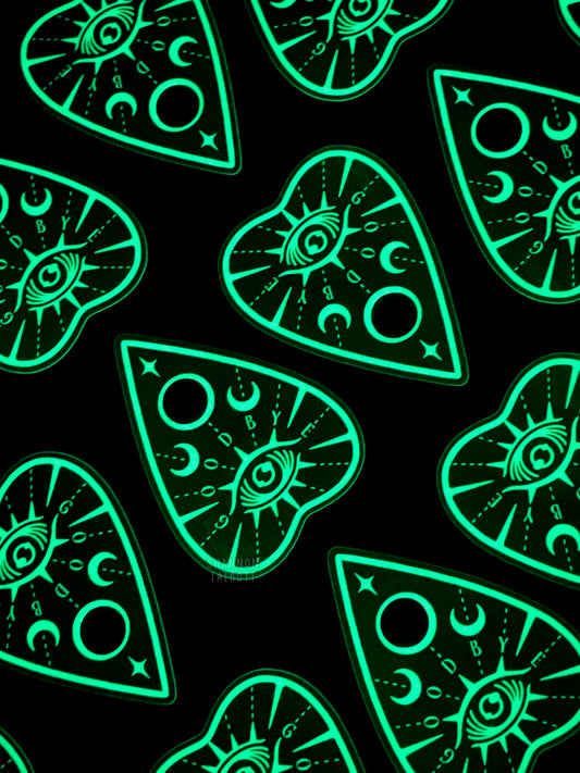 Ouija Planchette Glow-In-The-Dark Sticker