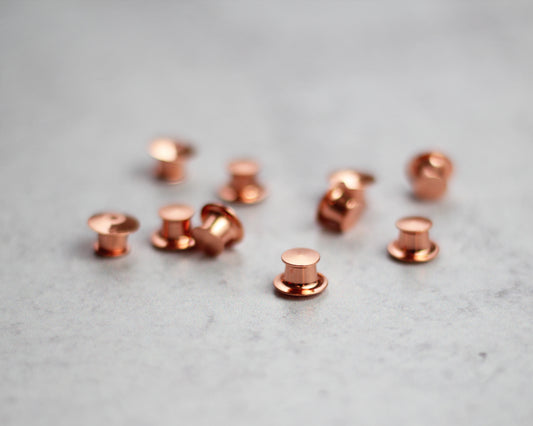 Set of 5 Rose Gold Tie Tack Locking Pin Backs