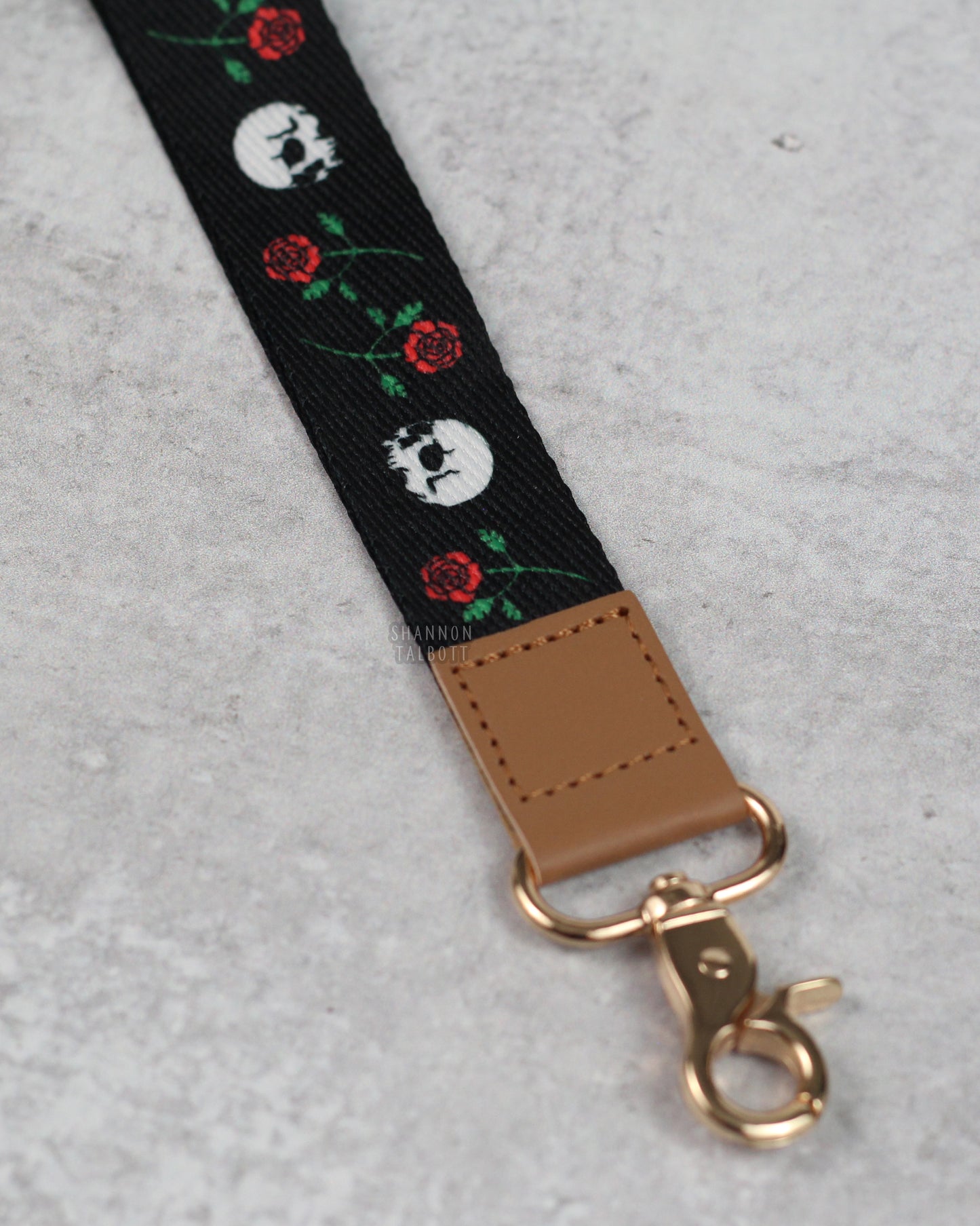 Skull & Roses Lanyard Keychain