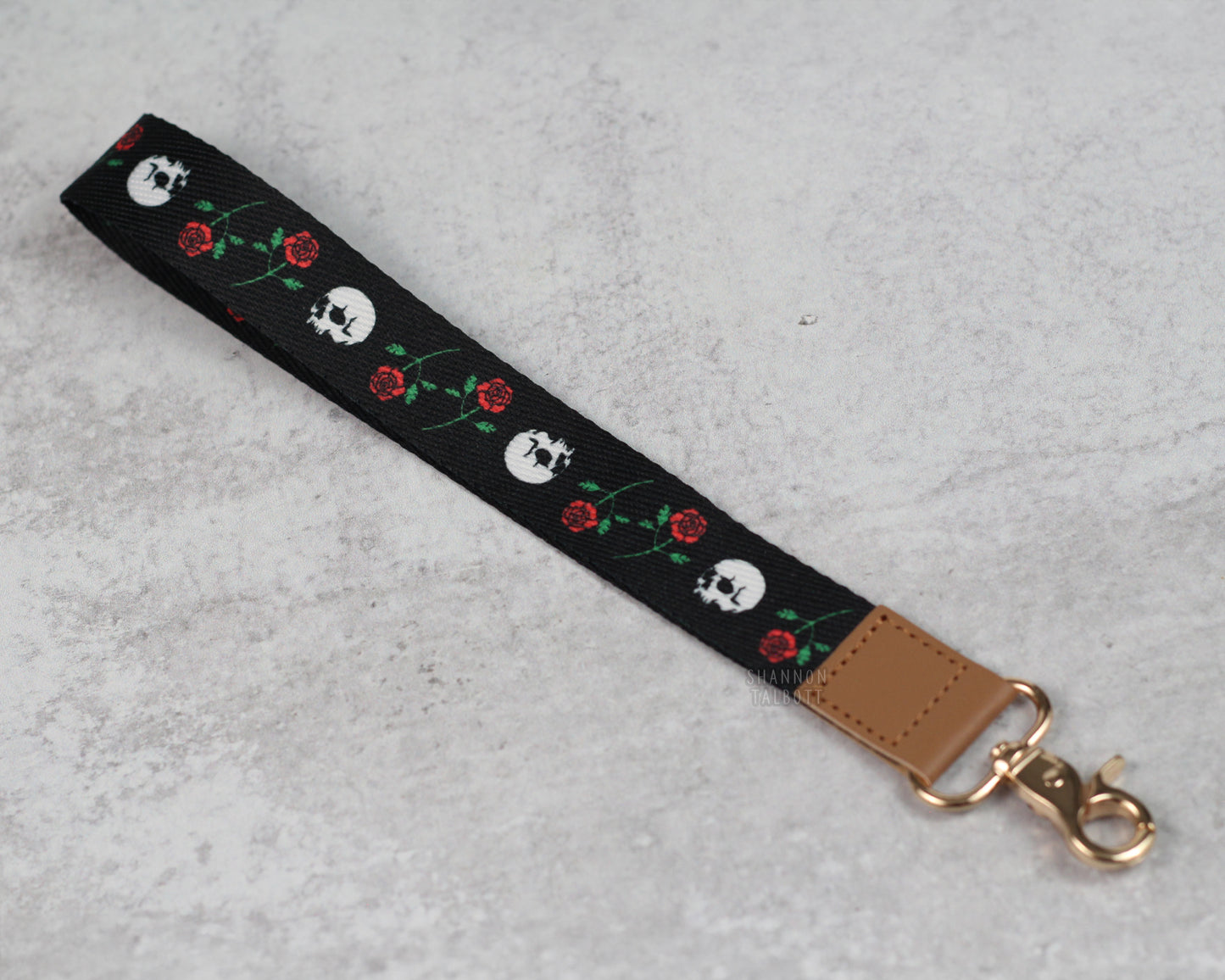 Skull & Roses Lanyard Keychain