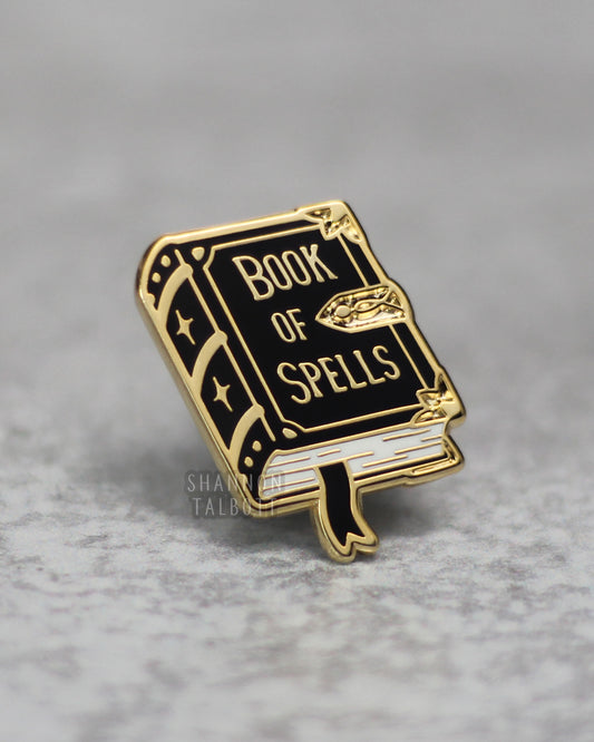 Book of Spells Spellbook Enamel Pin with Gold Plating